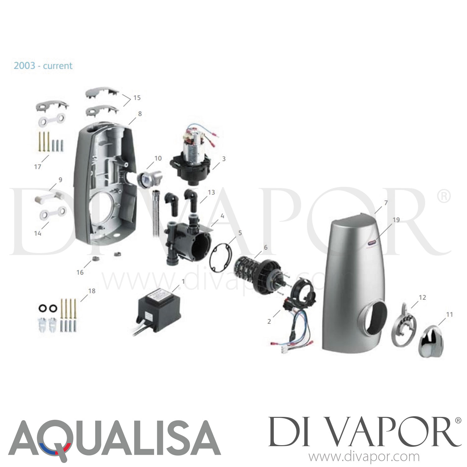 Aqualisa Aquastream Thermo Thermostatic Integral Power Shower 2003